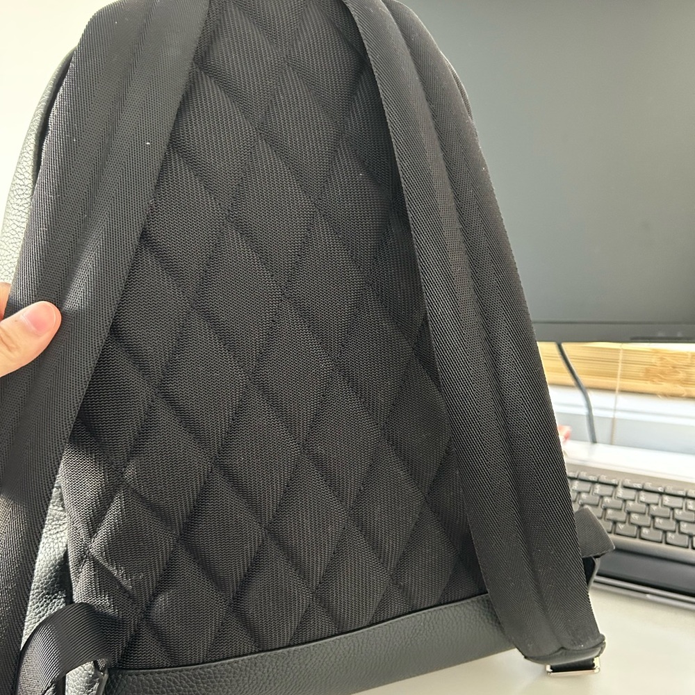 Logo Embossed Leather Backpack - Picture 3 of 4